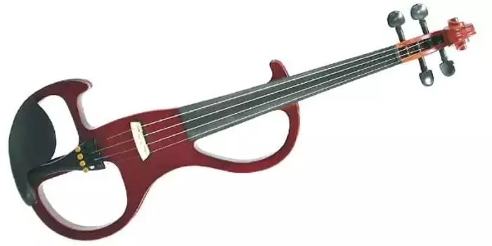 Электроскрипка PLAYTECH, размер 580 г, легкий корпус со смычком и футляром, коричневый, 4/4 коричневый