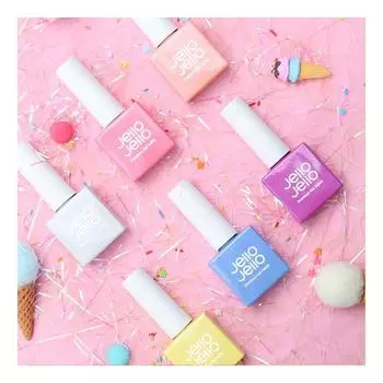 Jello Jello Глиттерный гель-лак для ногтей Tweedy Sugar Color Edition, набор из 6 цветов, KBeauty, гель-лак премиум-класса, корейская косметика, образец