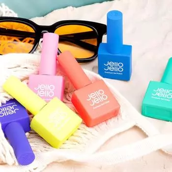 Jello Jello Summer Color Gel Edition Gel Nail Polish Set 6 Color, KBeauty, Премиальный бренд гелевых ногтей, Корейская косметика, образец