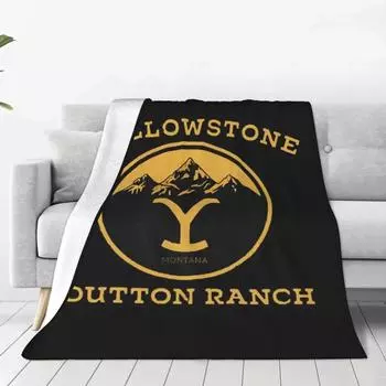 Йеллоустонское супер мягкое одеяло Dutton Ranch с логотипом, одеяло для кемпинга, зимнее милое фланелевое покрывало на заказ, чехол для дивана-кровати 30*40in