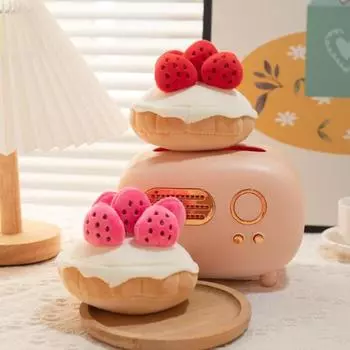 Jelly Cat New Strawberry Birthday Cake Doll Home Bedroom Мягкая игрушка Торт Кукла Украшения Милый Креативный Подарок На День Рождения Девочки 10cm красный