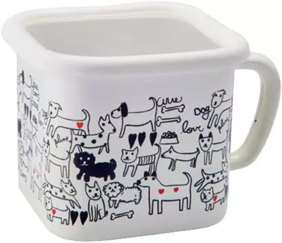 Эмаль Toyoro Plune Multi Square Pot Monotone Dog Размер D14 Приблизительный. Ш17.8 Н11.8 YJ-821