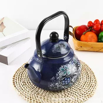 Эмалированный чайник для чая и кофе с крышкой для кухни 2.5L