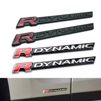 Эмблема R DYNAMIC для Range Rover VELAR Sport Edition, Стайлинг автомобиля, логотип на крыле, нижняя боковая дверь, черный, серебристый цвет, декоративная наклейка Black-2pcs