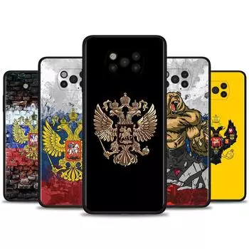Эмблема с российскими флагами для Xiaomi F3 X3 GT Poco X3 NFC M3 Pro F1 Para для MI Note 10 Pro, чехол для Xiaomi CC9 Pro A3 A2 Lite