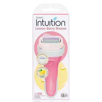 Эпилятор женский Intuition Lemonberry Breeze Handle розовый + 2 бритвенных лезвия в 1, бритва для удаления волос