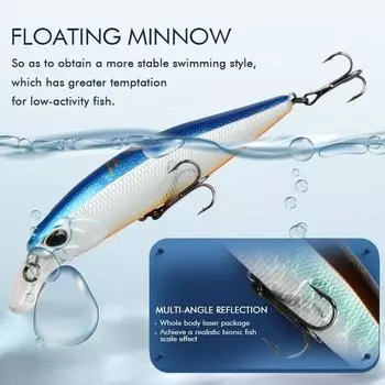 JERK MINNOW 100F 14g, популярная модель, рыболовная приманка, жесткая приманка, 24 цвета, воблер Minnow, качество, профессиональная глубина 0,8-1,5 м