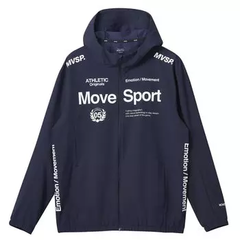 Jersey Descente AIRY TRANSFER Light Warm Full Zip Hoodie Lightweight 4WAY Stretch Thermal Water Repellent Training Running L [Move Sports]