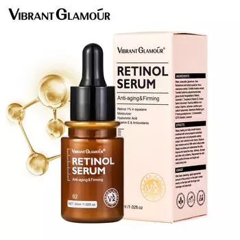 Эссенция для лица VIBRANT GLAMOUR с ретинолом 30 мл Обесцвечивает сухие и тонкие линии, повышает эластичность 30g