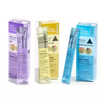 Эссенция для лица VT Reedle Shot 2 мл x 6 шт. НАБОР: Repair EGF/ Radiance Glutathione/ Lifting Peptide, Anti Aging, Увлажнение, Корейская косметика, Kbeauty Repair EGF
