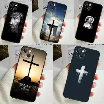 Jesus Case For iPhone 14 16 15 Pro Max 11 12 13 Mini 7 8 Plus X XR XS MAX Soft Shockproof Cover iPhone 11