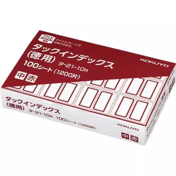Этикетка KOKUYO Tack Index Value Medium 12 шт. x 100 листов Красный Ta-21-10R