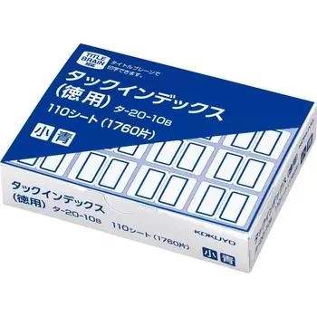 Этикетка KOKUYO Tack Index Value Small 16 шт. x 110 листов Blue Ta-20-10B