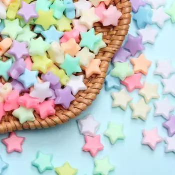 Jewelry Accessories 200pcs Creamy Handmade Materials Five-pointed Star DIY Macaron Color Bracelet Necklace Beads Fashion 200pcs