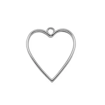 Jewelry And Accessories Hollow Geometric Glue Frame Series Heart Frame Wholesale Accessories For Women 10pcs
