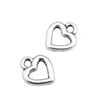 Jewelry Hollow Heart Charms Handmade Diy Accessories 40pcs