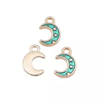Jewelry Materials Moon Charms Handmade Car Accessories 10pcs