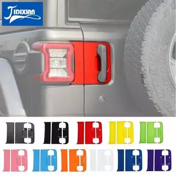 JIDIXIAN задняя дверь автомобиля, ручка багажника, декоративная крышка для Jeep Wrangler JL 2018 2022 2023 автомобиля чёрный