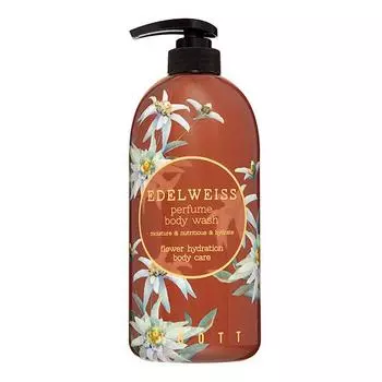 Jigott Edelweiss Perfume Body Wash Парфюмированный гель для душа с экстрактом эдельвейса 750мл