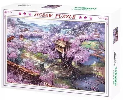 Jigsaw puzzle 1000 piece whale safari blossoms in full (cherry bloom)