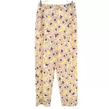 JIL SANDER NAVY made in Italy Floral Slacks pants 34 beige Women Used