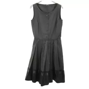 JIL SANDER NAVY Made in Italy Silk Blend No sleeve one piece 34 gray Women Used