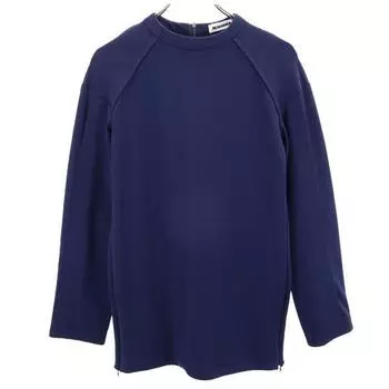 JIL SANDER сделано в Италии Длинный рукав Размер 34 Темно-синий система Молния сзади Женский Б/у