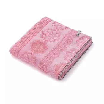 JILL STUART Dainty Lace Bath Towel Fluffy Cute Lace Ribbon Elegant Floral Pattern Pink 60 x 120 cm 58-1513330 Approx.