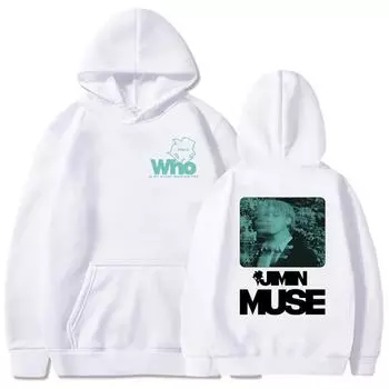 Jimin Muse Who Is My Heart Waiting for Hoodies Корейский участник группы Графический забавный зимний свитер y2k графический свитер унисекс спортивный костюм L
