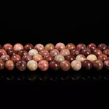 Jingde Jewelry Браслет из натурального темно-красного яшмового бисера круглой формы - Аксессуары для изготовления украшений своими руками 4mm ~90 beads