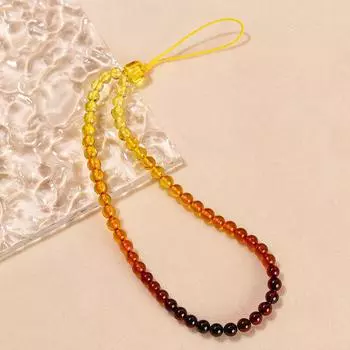 Jingde Jewelry Градиентный янтарный восковой шнурок на запястье для телефона и ID Approx. 4mm