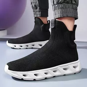 Jinjiang Shoes Xiyin Explosive Mesh Socks Shoes Дышащие кроссовки для бега Покрывают ноги Легкая амортизация Спортивная мужская обувь 39