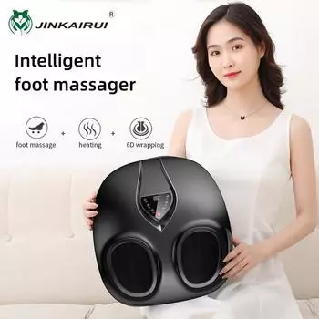 Jinkairui Многофункциональный электрический массажер для ног с воздушной подушкой, роликовый разминающий нагреватель, акупрессура, снятие усталости, массажер