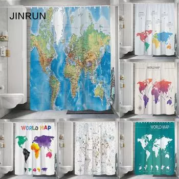 JINRUN утолщенная водонепроницаемая занавеска для ванной комнаты, устойчивая к плесени, занавеска для душа, занавеска для душевой перегородки, занавеска для душа, занавеска для ванной комнаты, бесплатная перфорация 180cmx120cm