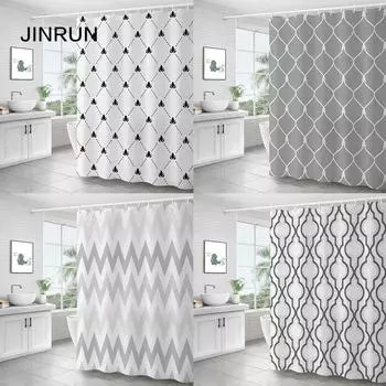 JINRUN утолщенная водонепроницаемая занавеска для ванной комнаты, устойчивая к плесени, занавеска для душа, занавеска для душевой перегородки, занавеска для душа, занавеска для ванной комнаты, бесплатная перфорация 180cmx150cm