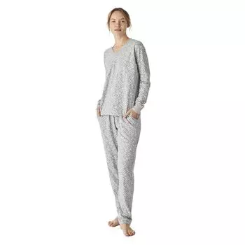 JJBEP1800 Женская хлопковая пижама с длинными рукавами L серый