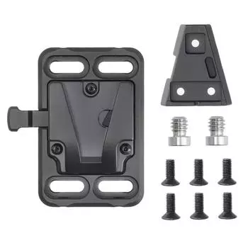 JLwin JL-35 Mini V Lock пластина-адаптер для аккумулятора V-образная пластина для аккумулятора из алюминиевого сплава с 1/4 дюйма чёрный