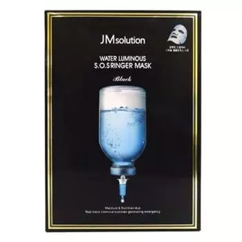 JM Solution Beauty Mask JM Solution Water Luminous SOS Ringer Mask Black 35ml x 10 pieces [item]