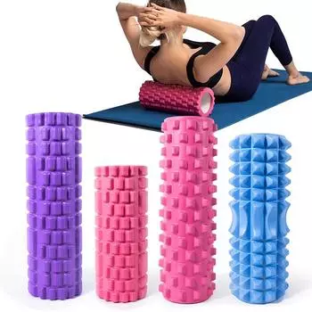 Йога, фитнес, массажный валик для ногтей для расслабления мышц. Yoga pillar фиолетовый