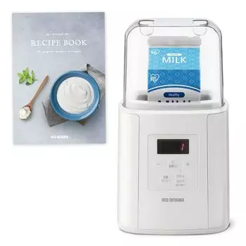 Йогуртница Iris Ohyama, совместимая с соевым молоком, Amazake Maker, питьевой йогурт, низкотемпературное приготовление, автоматическое меню, рецепт включен, белый цвет
