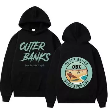 John B JJ Maybank Свободный свитшот Унисекс Уличная одежда Американский сериал Outer Banks 3 Толстовка с принтом Harajuku Pogue Life Толстовки унисекс 2XL