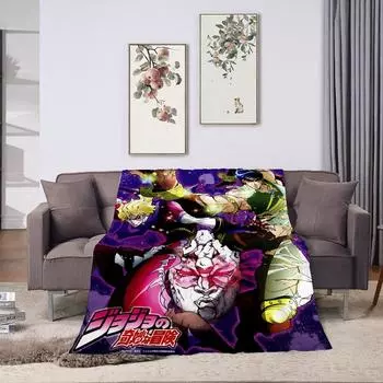 JoJo Bizarre Adventure Покрывало и одеяла для кровати Cobija Пушистые мягкие одеяла и пледы Покрывала и покрывала Хэллоуин 30x40in