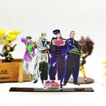 JOJO JOJO s Bizarre Adventure группа Джоске Коичи Окуясу группа семья акриловая подставка стоящая игрушечная фигурка
