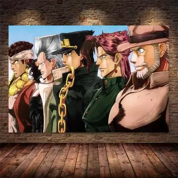 JoJo s Bizarre Adventure Япония аниме мультфильм плакат и принты холст живопись искусство настенные панно для гостиной домашний декор 21*30cm