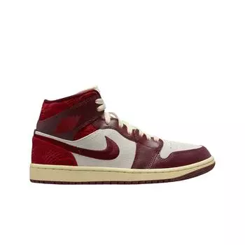 Jordan 1 Mid SE Tiki Leaf Team Red DZ2820-601 Женские кроссовки