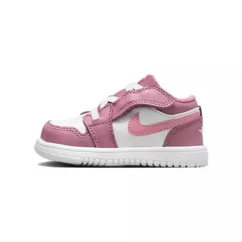 Jordan 1 мел с низким содержанием АЛТ Desert Berry White Coral (ТД) Детские кроссовки CI3436-616 23.5
