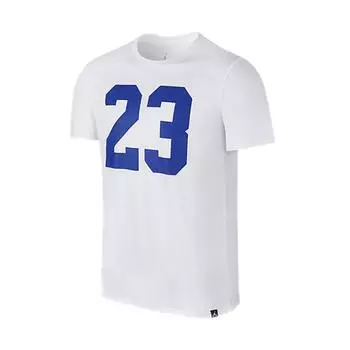 Jordan Air Numeric Crew Neck Casual Pullover Short Sleeve T Shirt Men Tops White 908012-103 XXL