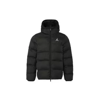 Jordan Brooklyn Hooded Fashion Zip Cotton Jacket Men jackets Black FV7318-010 2XL