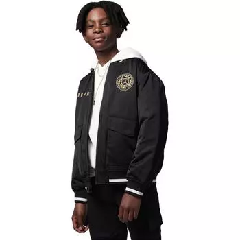 Jordan Cny Series Digital Rabbit Pattern Embroidered Loose Jacket Kids Jackets Black FJ9638-010 M