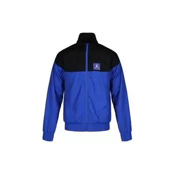 Jordan Color Block воротник-стойка на молнии куртка мужская верхняя одежда синий черный BQ0296-423 M
